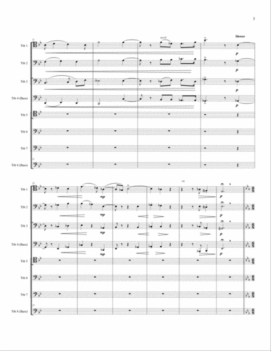 Songs of Farewell for Trombone Choir Choir scores gallery preview page 5