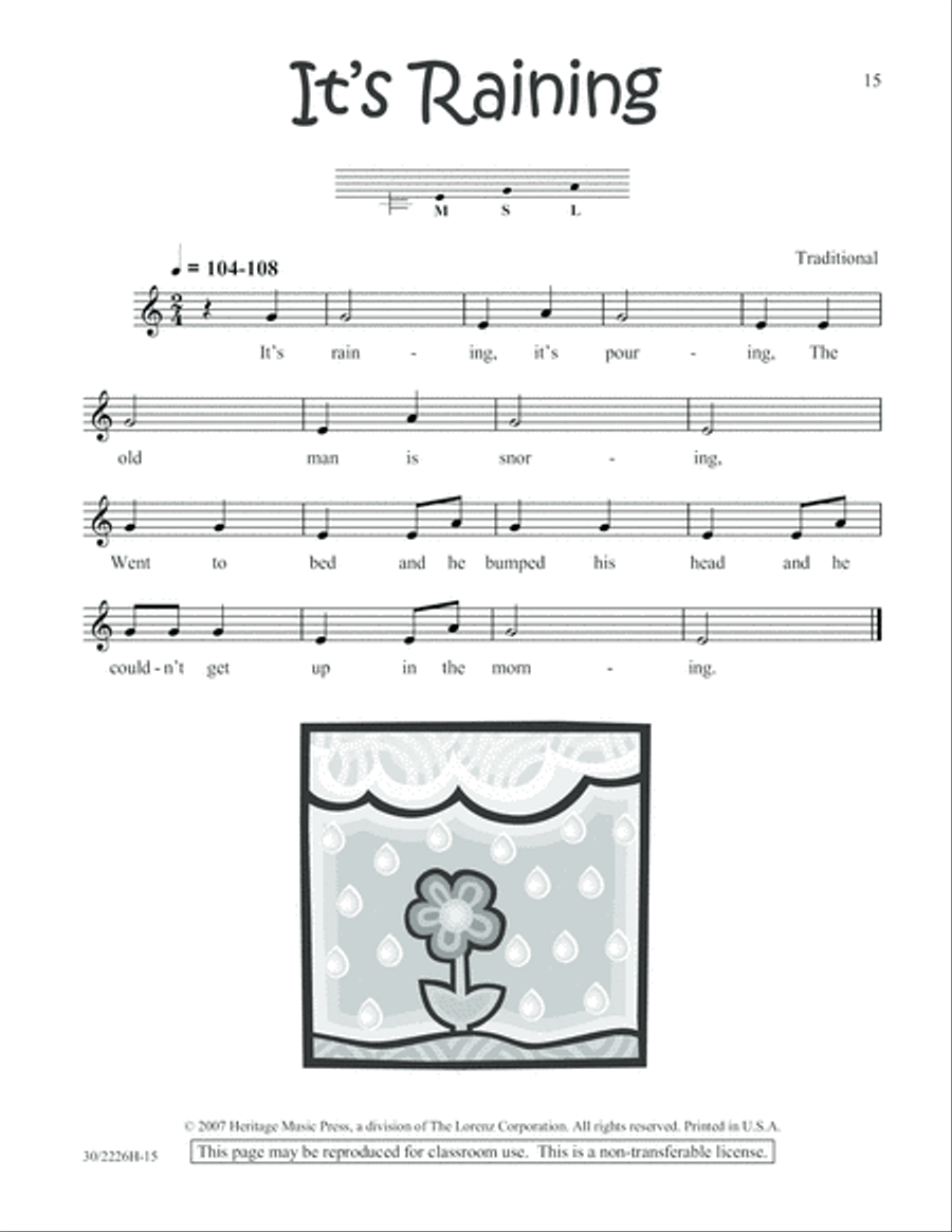One-A-Day Warm-Ups for Orff Instruments Unison Choir scores gallery preview page 16