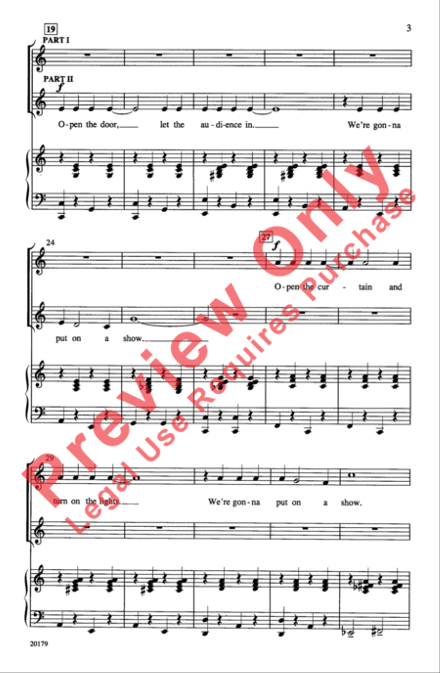 We're Gonna Put On a Show 2-Part scores gallery preview page 3