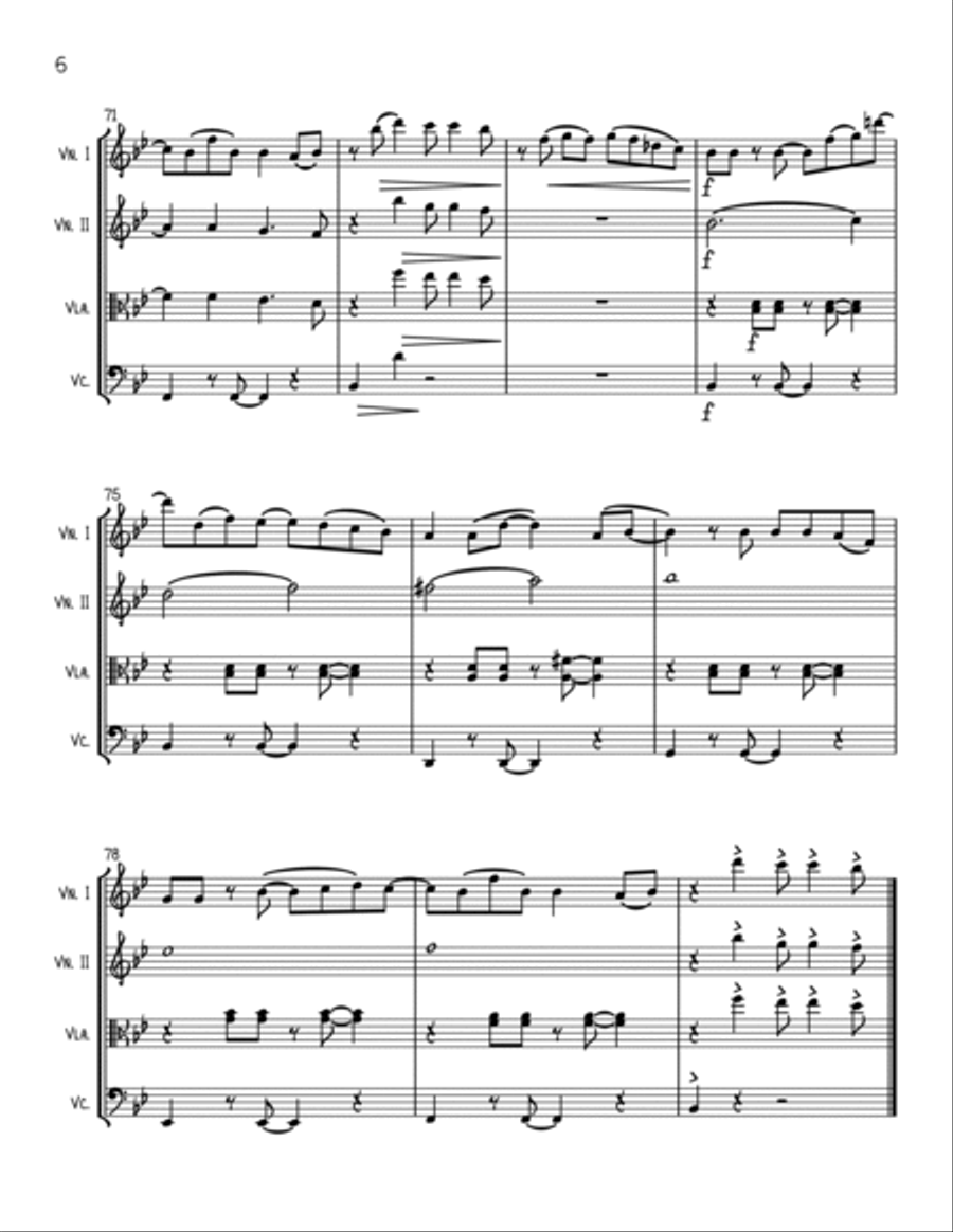 Made You Look String Quartet scores gallery preview page 6