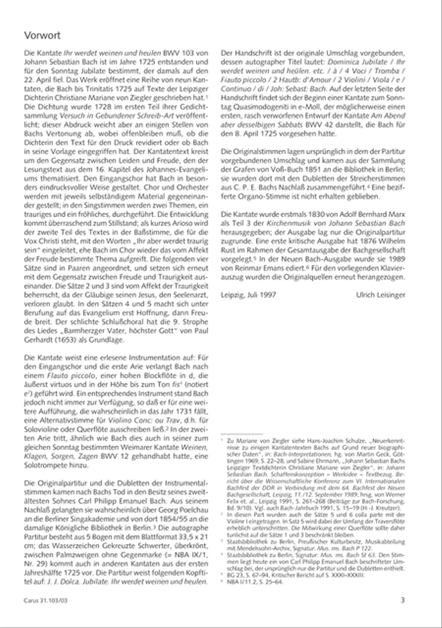 You shall be weeping and crying (Ihr werdet weinen und heulen) 4-Part scores gallery preview page 4