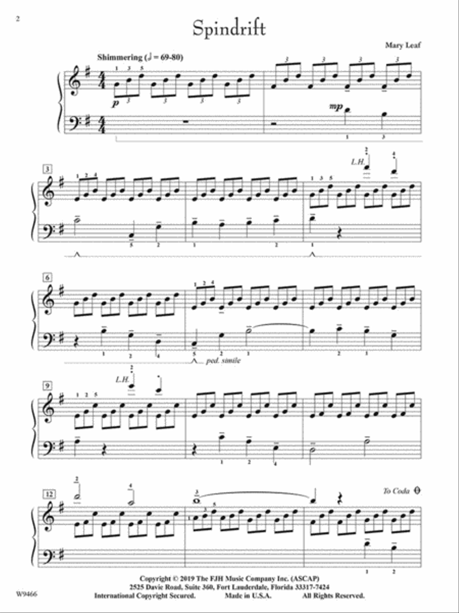 Spindrift Piano Solo scores gallery preview page 2