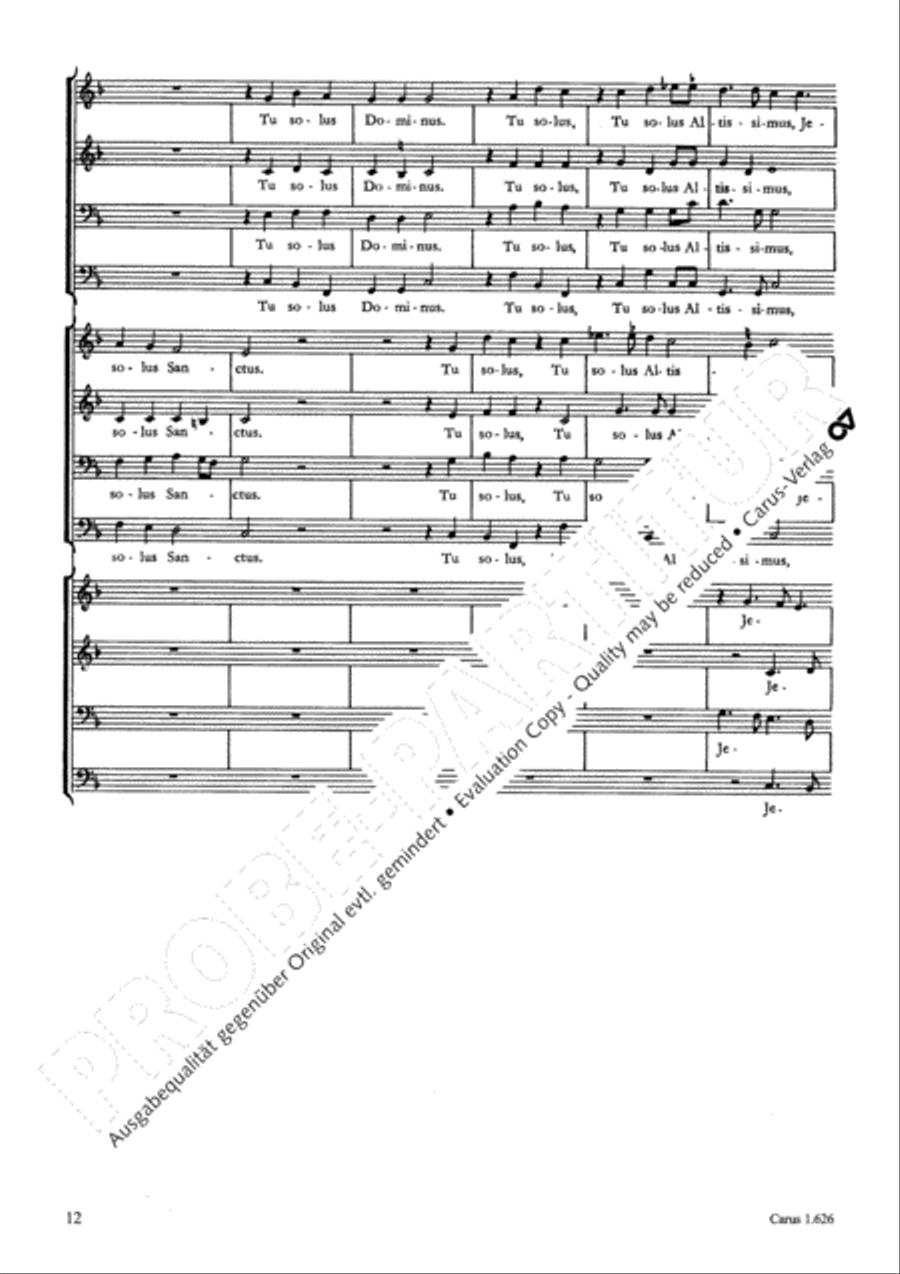 Gloria 4-Part scores gallery preview page 13