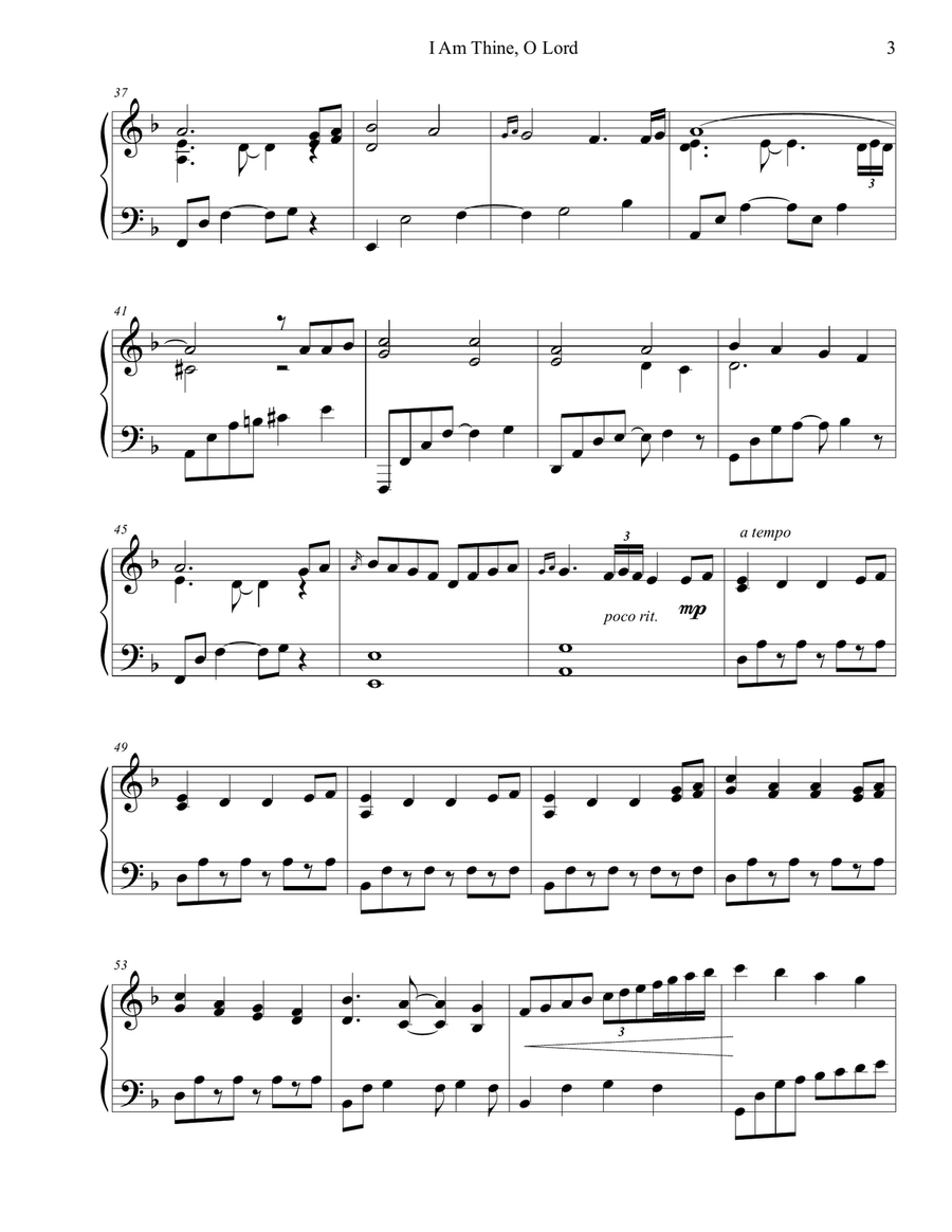 I Am Thine, O Lord Piano Solo scores gallery preview page 3