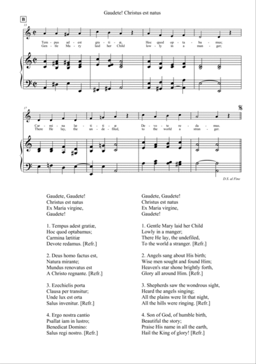 Gaudete! Christus Est Natus Piano Solo scores gallery preview page 2