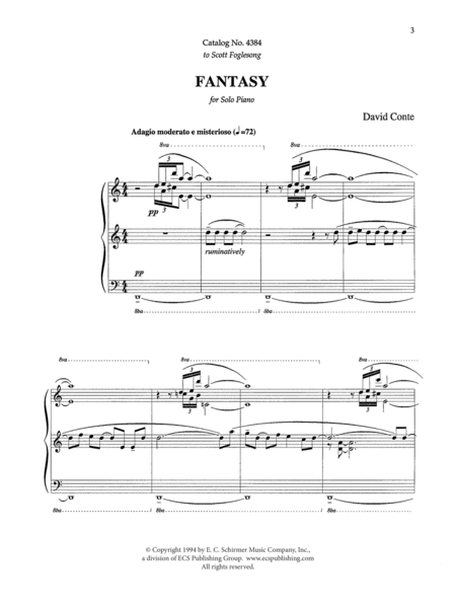 Fantasy for Solo Piano (Downloadable)