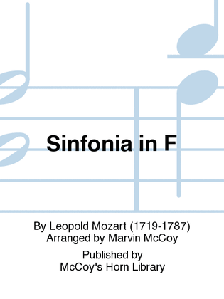 Book cover for Sinfonia in F