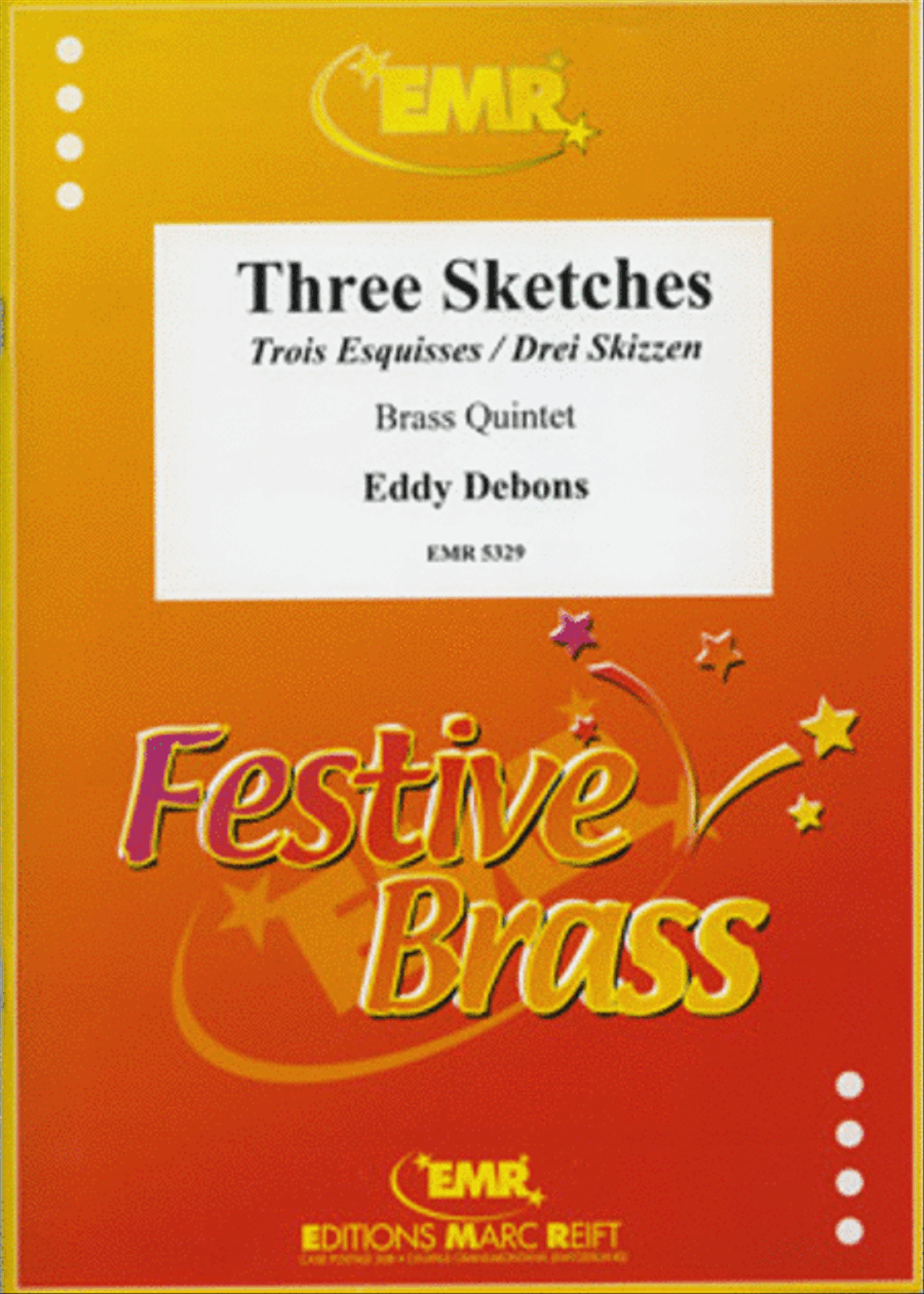 Three Sketches by Eddy Debons Brass Quintet - Sheet Music