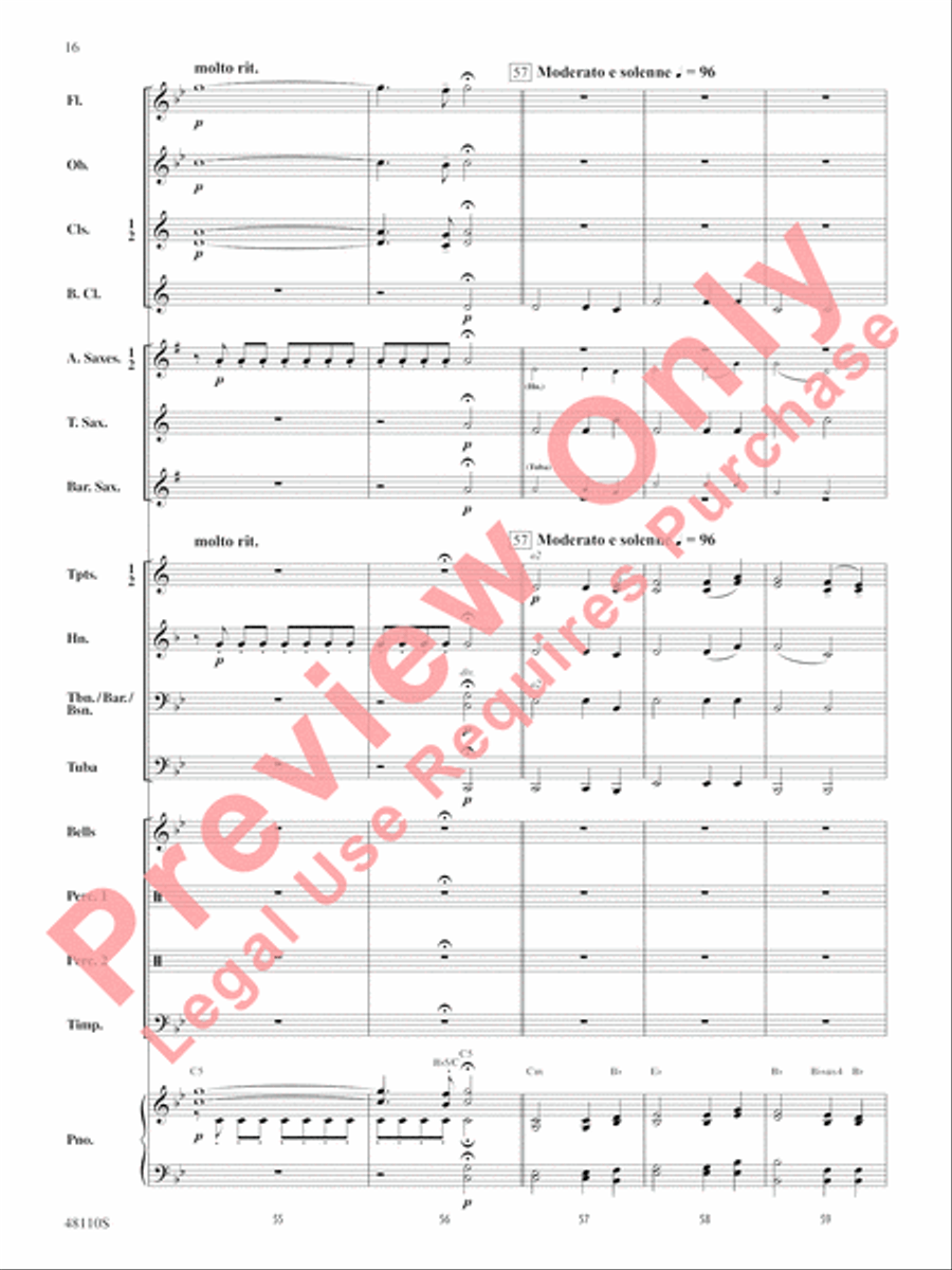 Escape from Thunder Mountain Concert Band scores gallery preview page 17