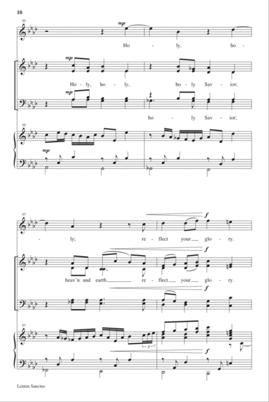 Lenten Sanctus 4-Part scores gallery preview page 11