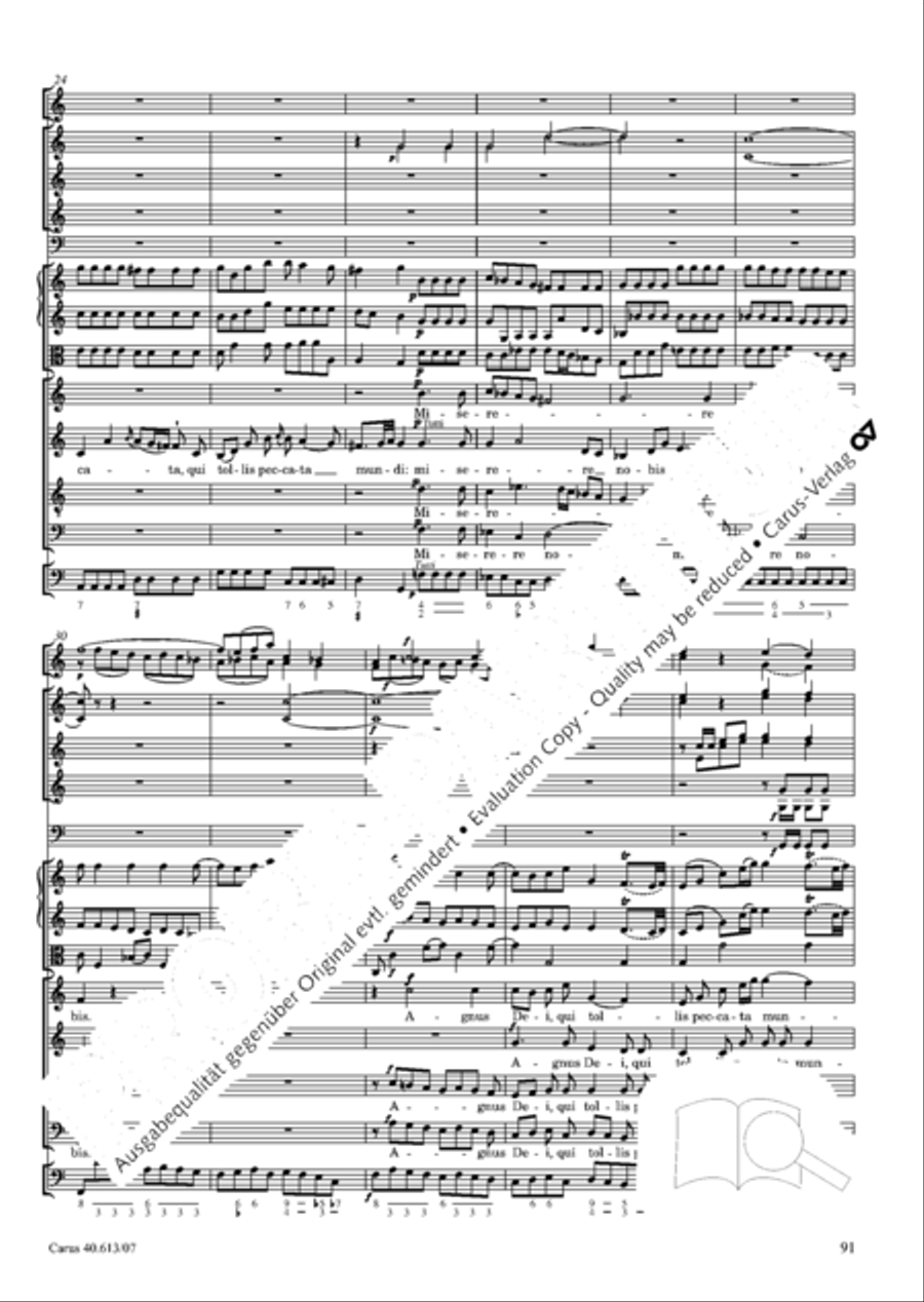 Mass in C (Missa in C) 4-Part scores gallery preview page 98