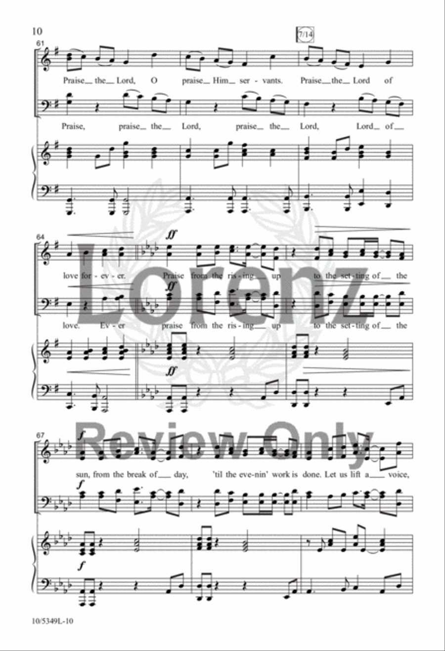 Rising Up with the Sun 4-Part scores gallery preview page 8