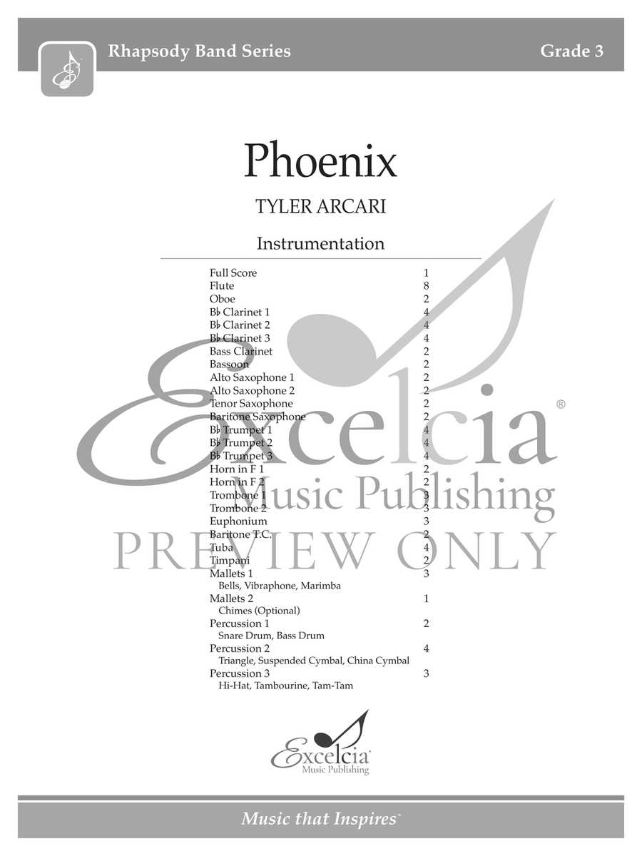 Phoenix (Score) Phoenix (Score) Concert Band scores gallery preview page 2