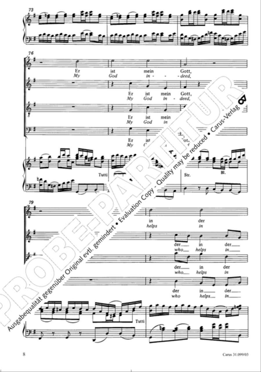 Whatever God ordains is right (Was Gott tut, das ist wohlgetan) 4-Part scores gallery preview page 9