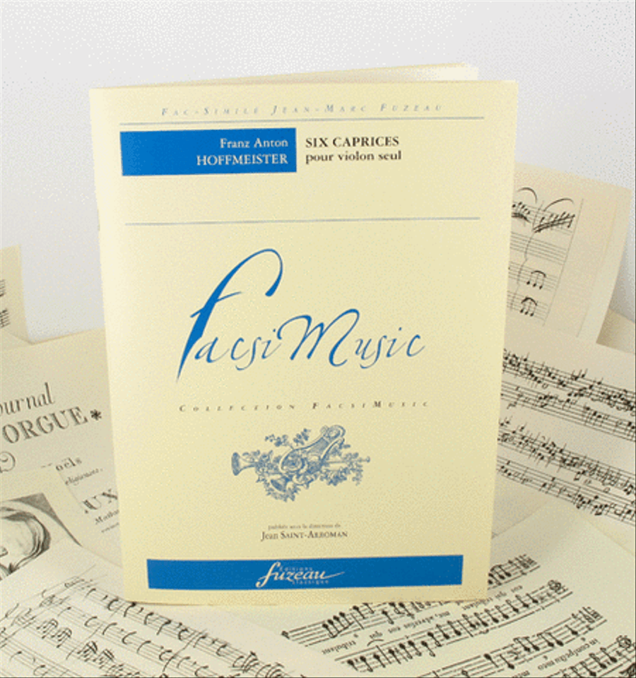 Six caprices for solo violin - c. 1800 Violin Solo scores gallery preview page 1