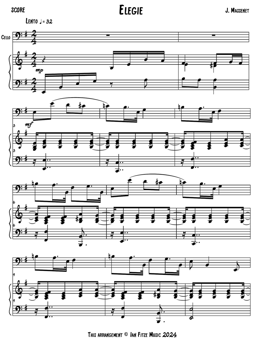 Elegie Melodie Op.10 Elegie Melodie Op.10 Piano scores gallery preview page 1