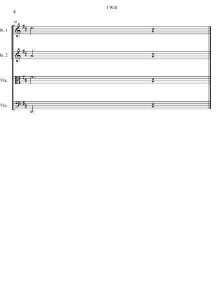 I Will by The Beatles Cello - Digital Sheet Music