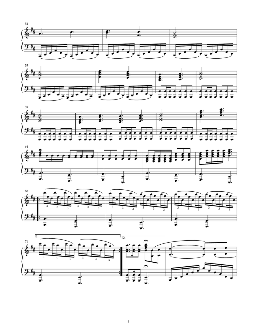 Dragonborn (skyrim Theme) Piano Solo scores gallery preview page 3