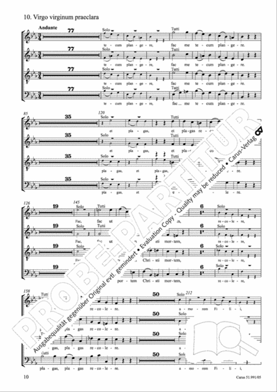 Stabat mater 4-Part scores gallery preview page 11