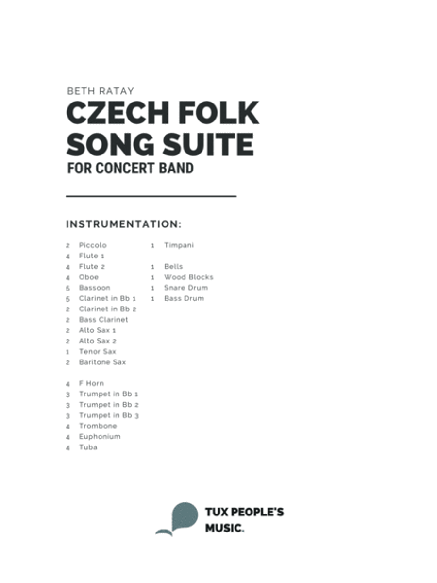 Czech Folk Song Suite Concert Band scores gallery preview page 2