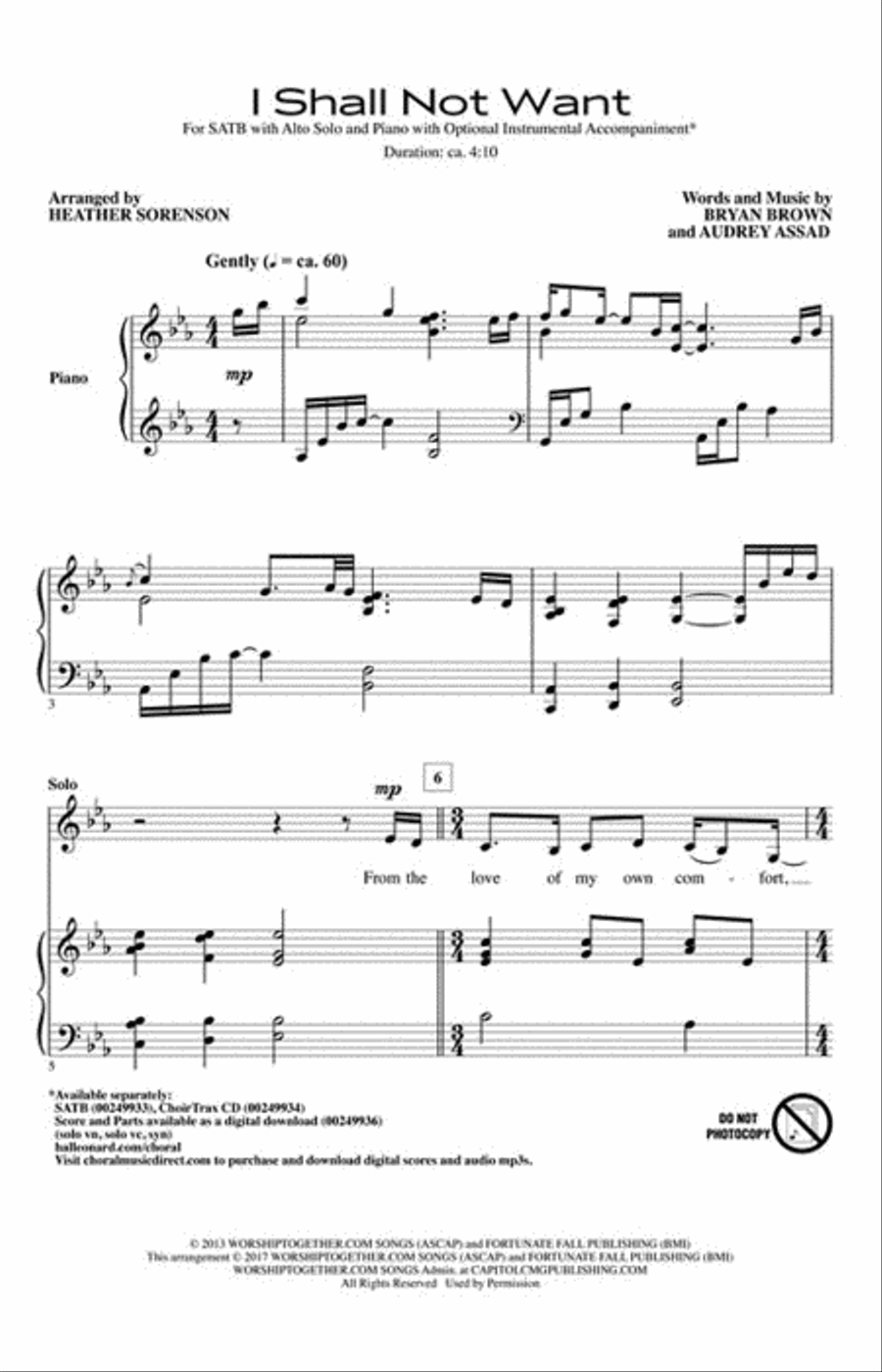 I Shall Not Want I Shall Not Want 4-Part scores gallery preview page 2