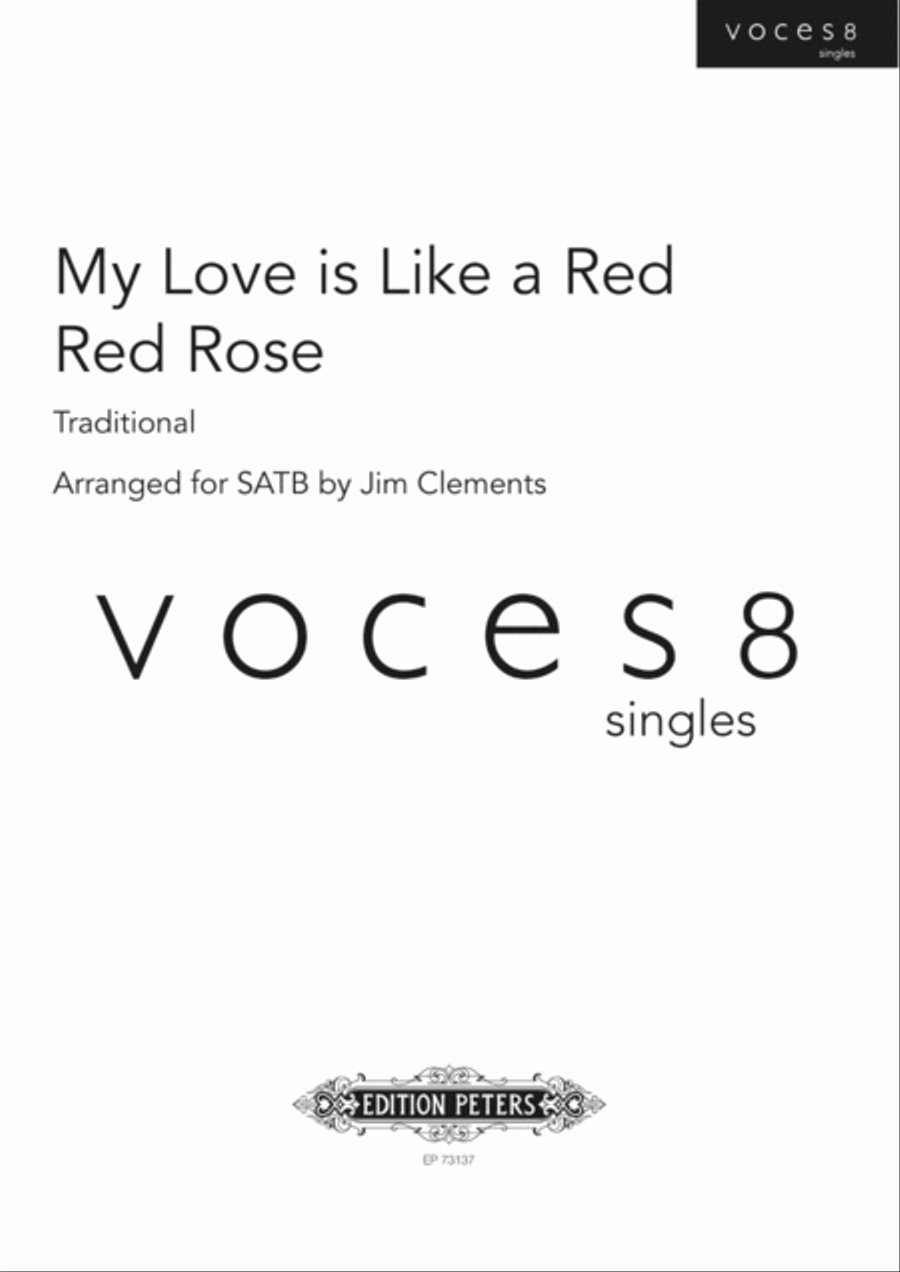 My love is like a red, red rose for SATB Choir 4-Part scores gallery preview page 1