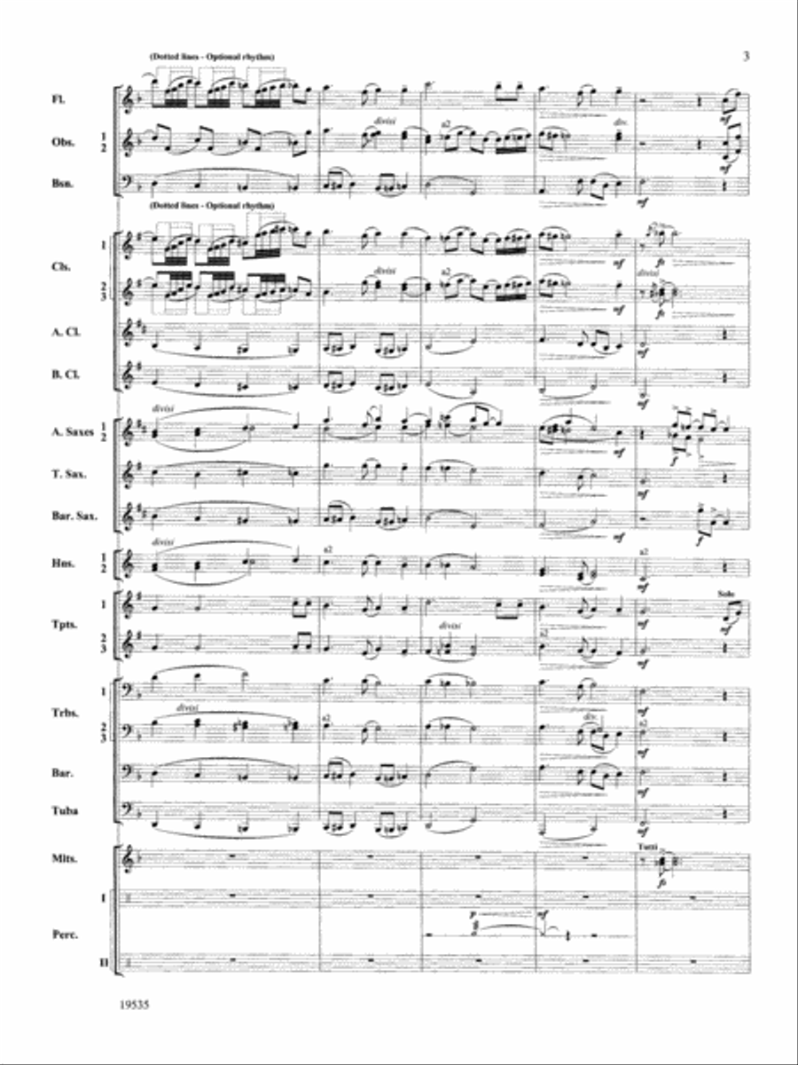 Fantasy on an African-American Spiritual: Score Concert Band scores gallery preview page 3