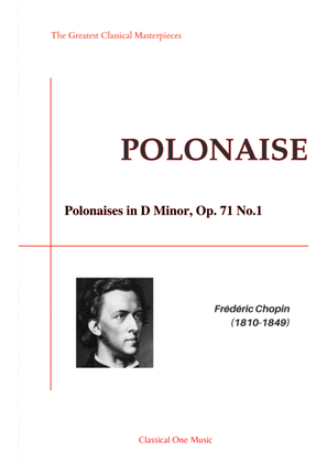 Book cover for Chopin - Polonaise in D Minor, Op. 71 No.1