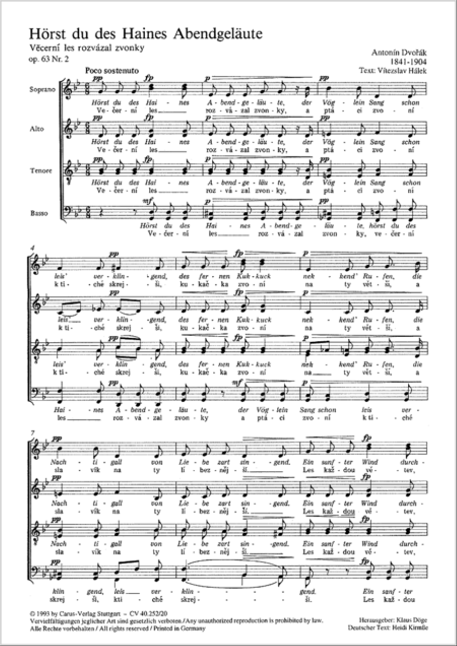 Vecerni les rozvazal zvonky 4-Part scores gallery preview page 10