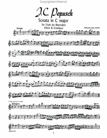 Pepusch - Sonata in C; Telemann - Sonata in C minor image number null