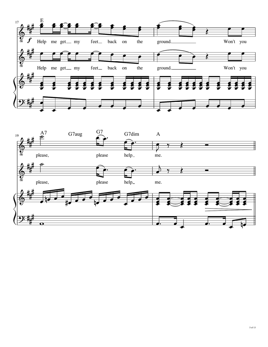 Help! Help! Voice scores gallery preview page 6