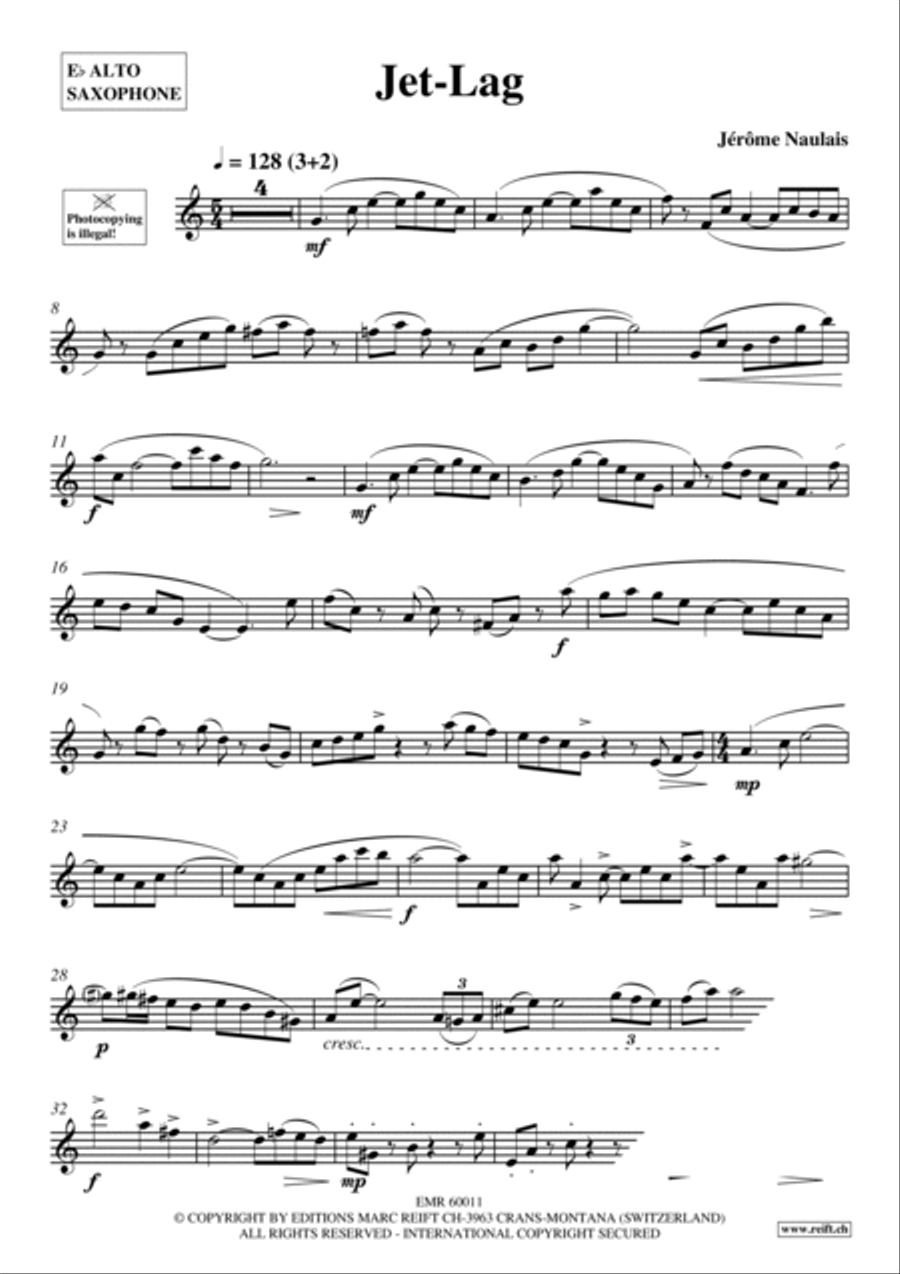 Jet-Lag Alto Saxophone scores gallery preview page 4