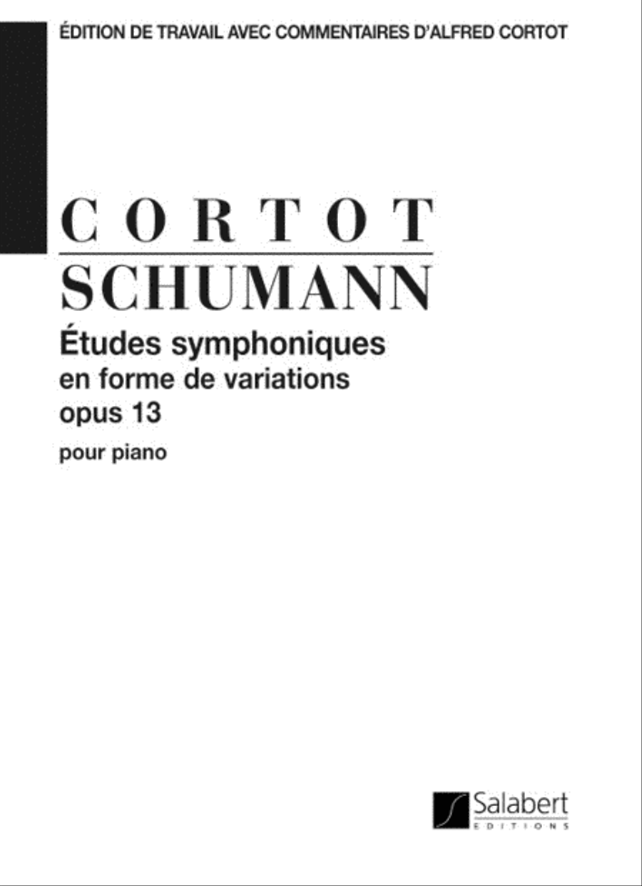 Etudes Symphoniques Op.13 (Cortot) Piano Piano Method scores gallery preview page 1