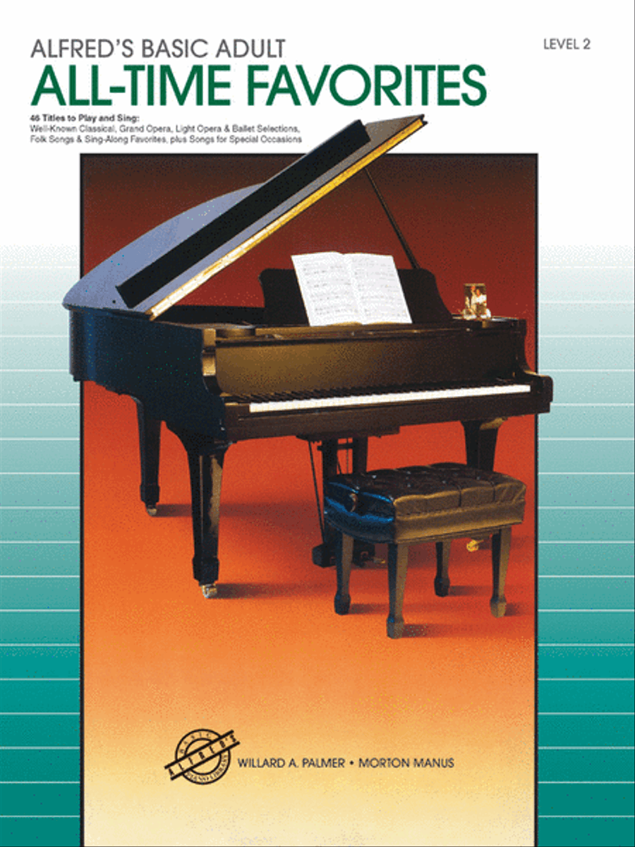Alfred's Basic Adult Piano Course All-Time Favorites, Book 2 Voice scores gallery preview page 1