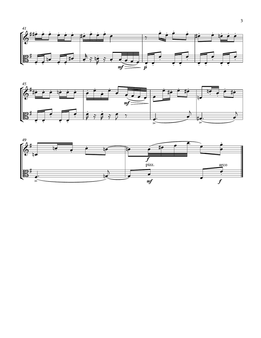 Dance of the Sugar Plum Fairy from The Nutcracker-Violin Viola Duet String Duet scores gallery preview page 3