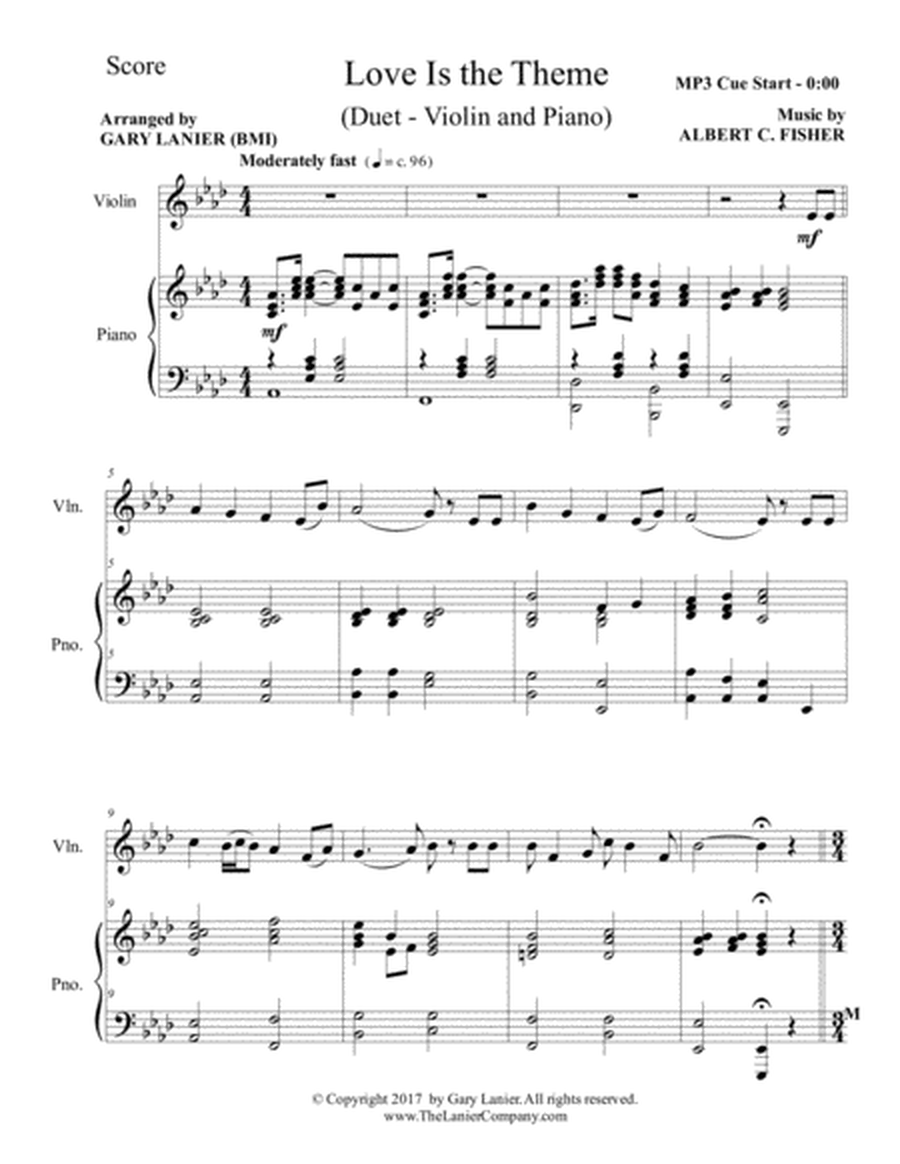 3 HYMNS OF GOD'S LOVE (for Violin and Piano with Score/Parts) image number null