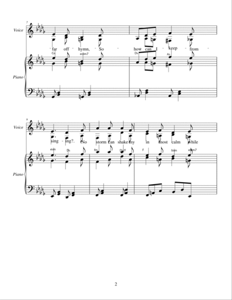 How Can I Keep From Singing medley Piano, Vocal, Guitar scores gallery preview page 2