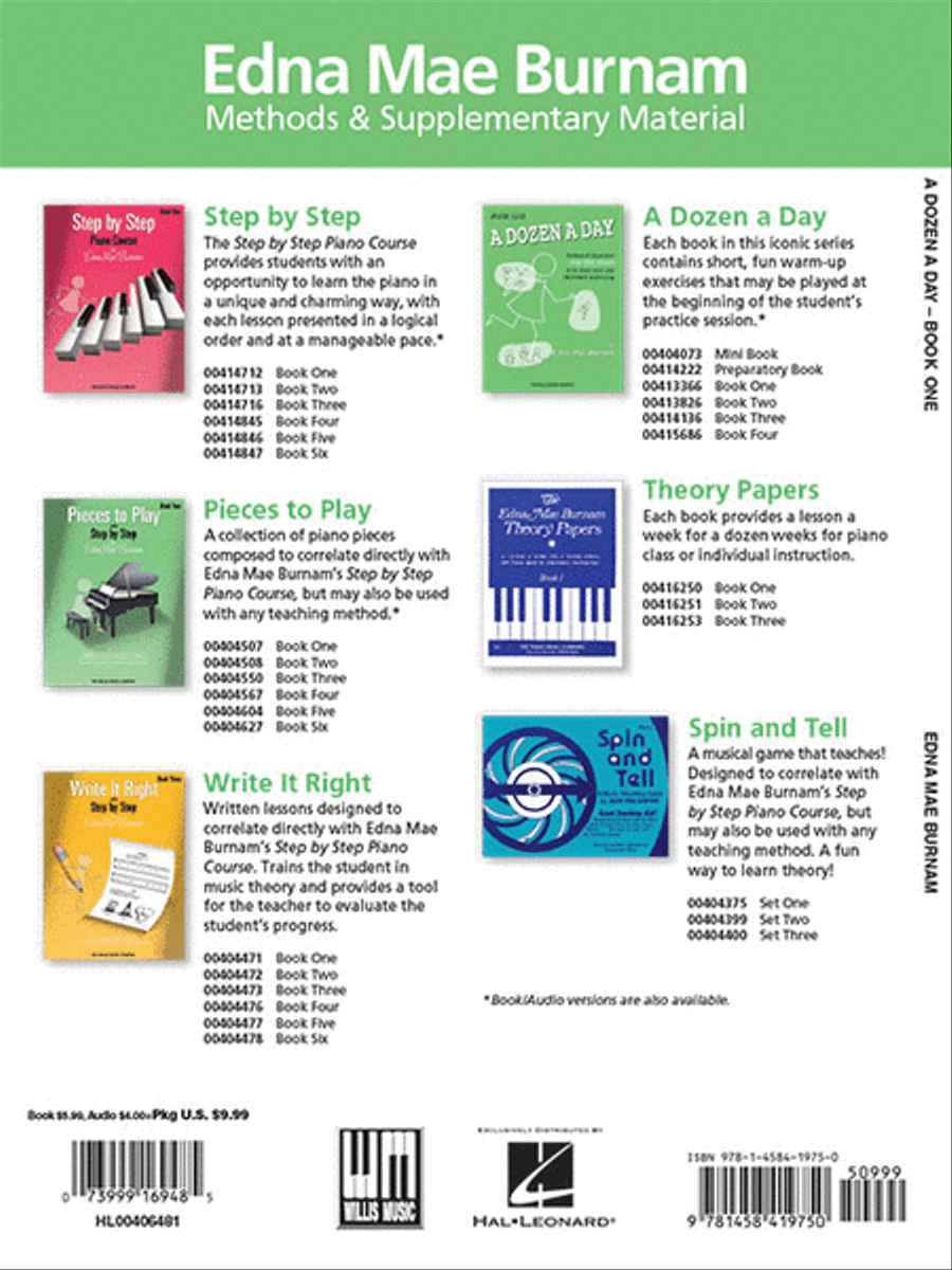 A Dozen a Day Book 1 – Book/Audio Piano Method scores gallery preview page 5