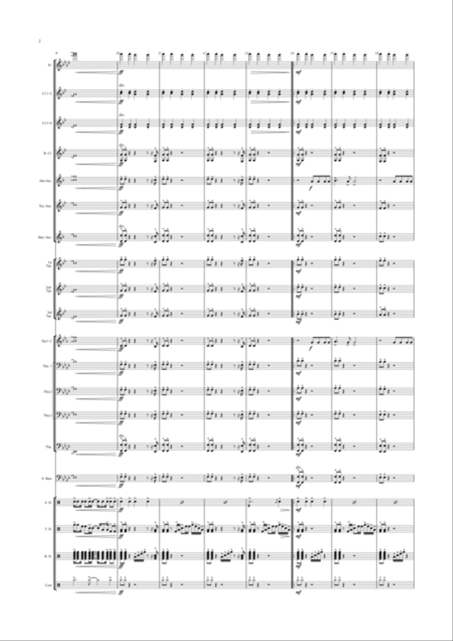 No Easy Way Out Marching Band scores gallery preview page 2