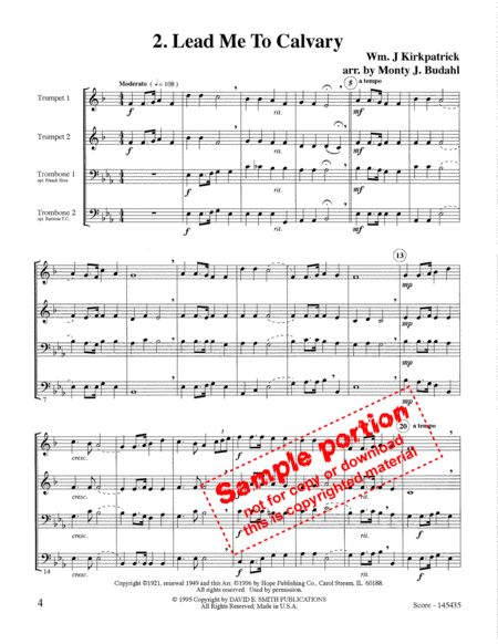 Sacred Brass Quartet Collection Vol #1 image number null