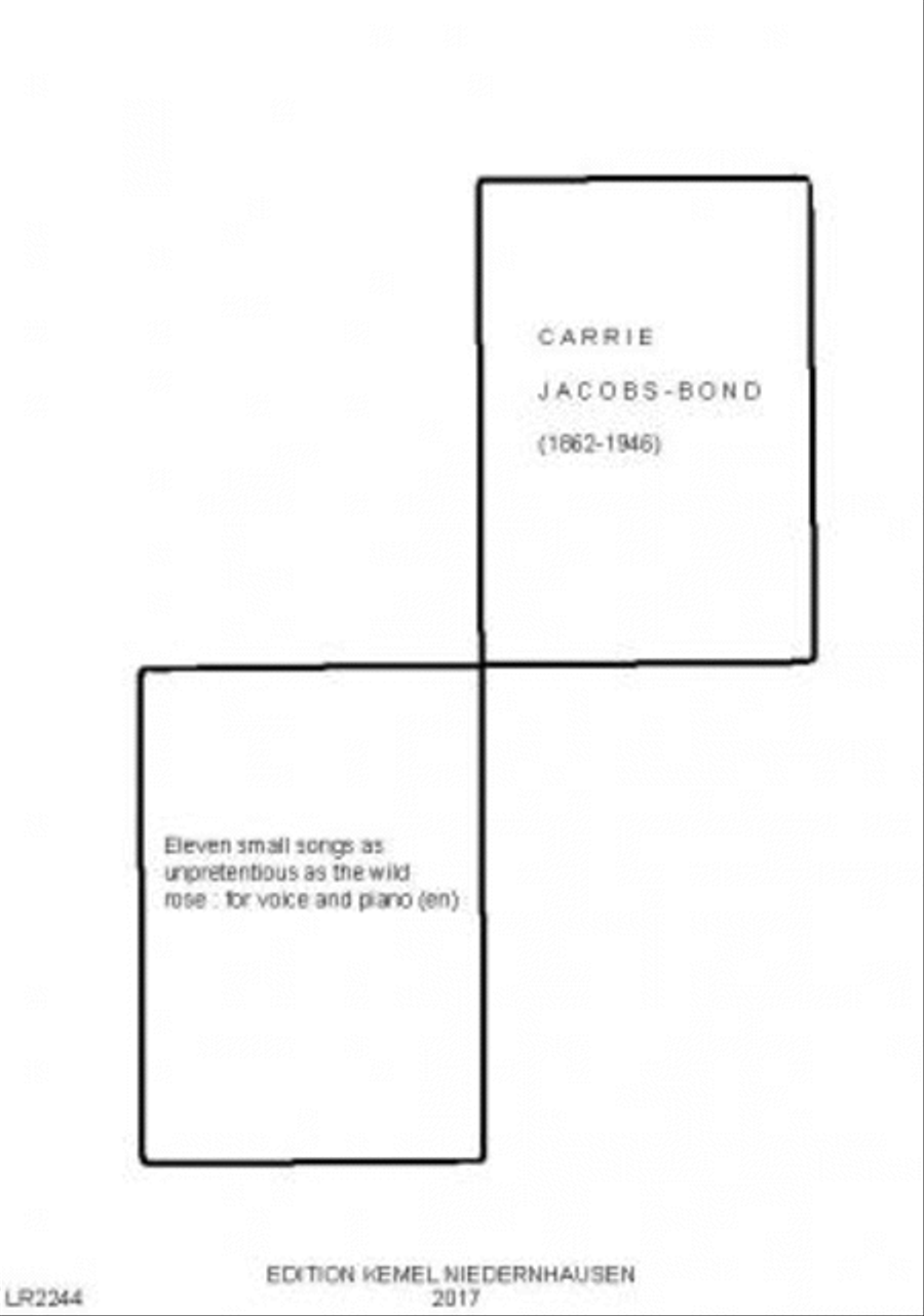 Eleven small songs as unpretentious as the wild rose Voice Solo scores gallery preview page 1