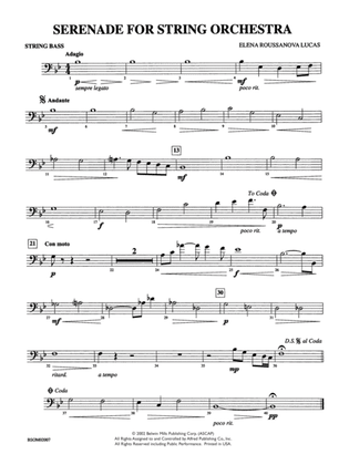 Serenade for String Orchestra: String Bass