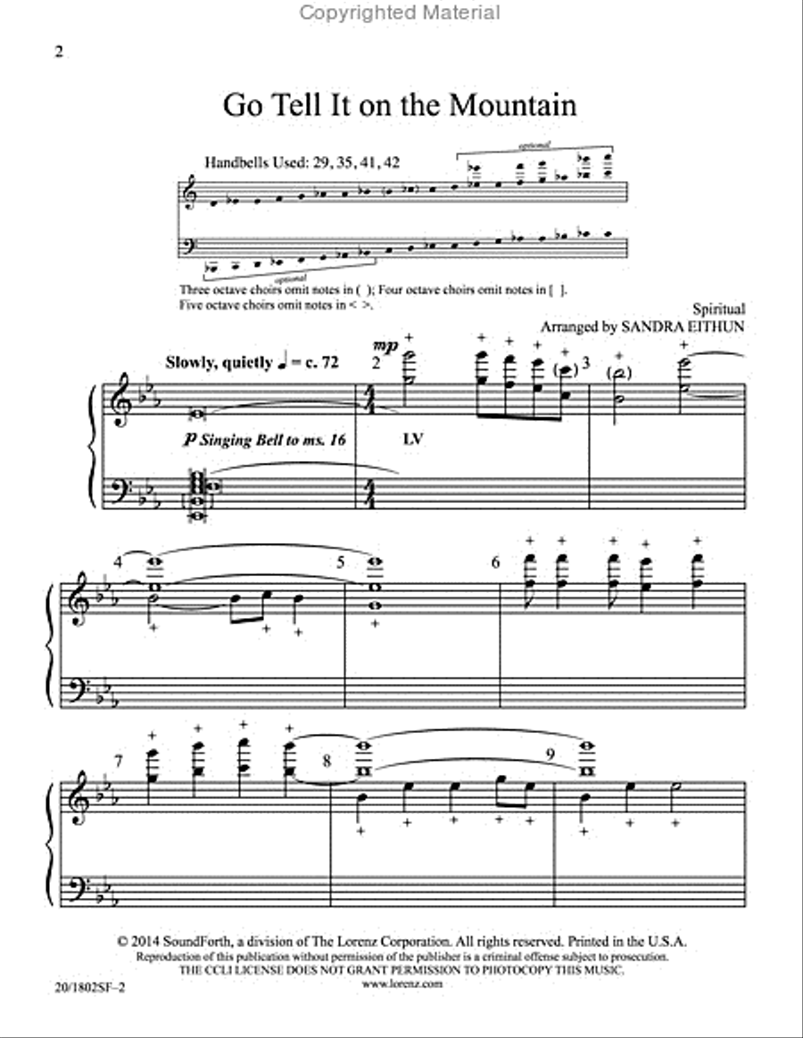 Go Tell It on the Mountain 5-Octaves scores gallery preview page 2