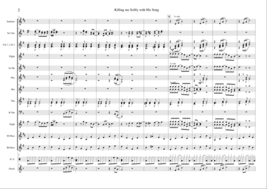 Killing Me Softly With His Song Small Ensemble scores gallery preview page 2