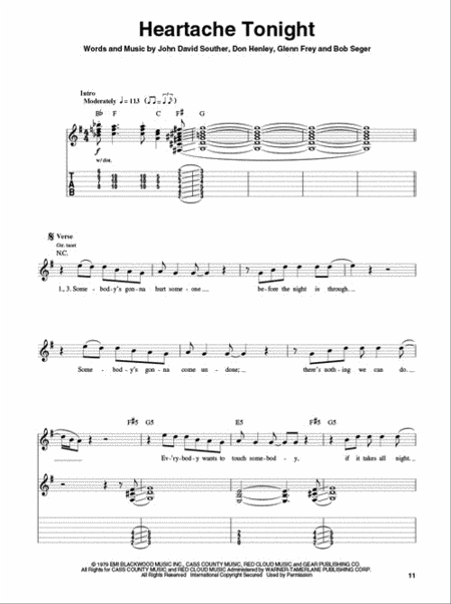 Eagles Hits Eagles Hits Electric Guitar scores gallery preview page 4