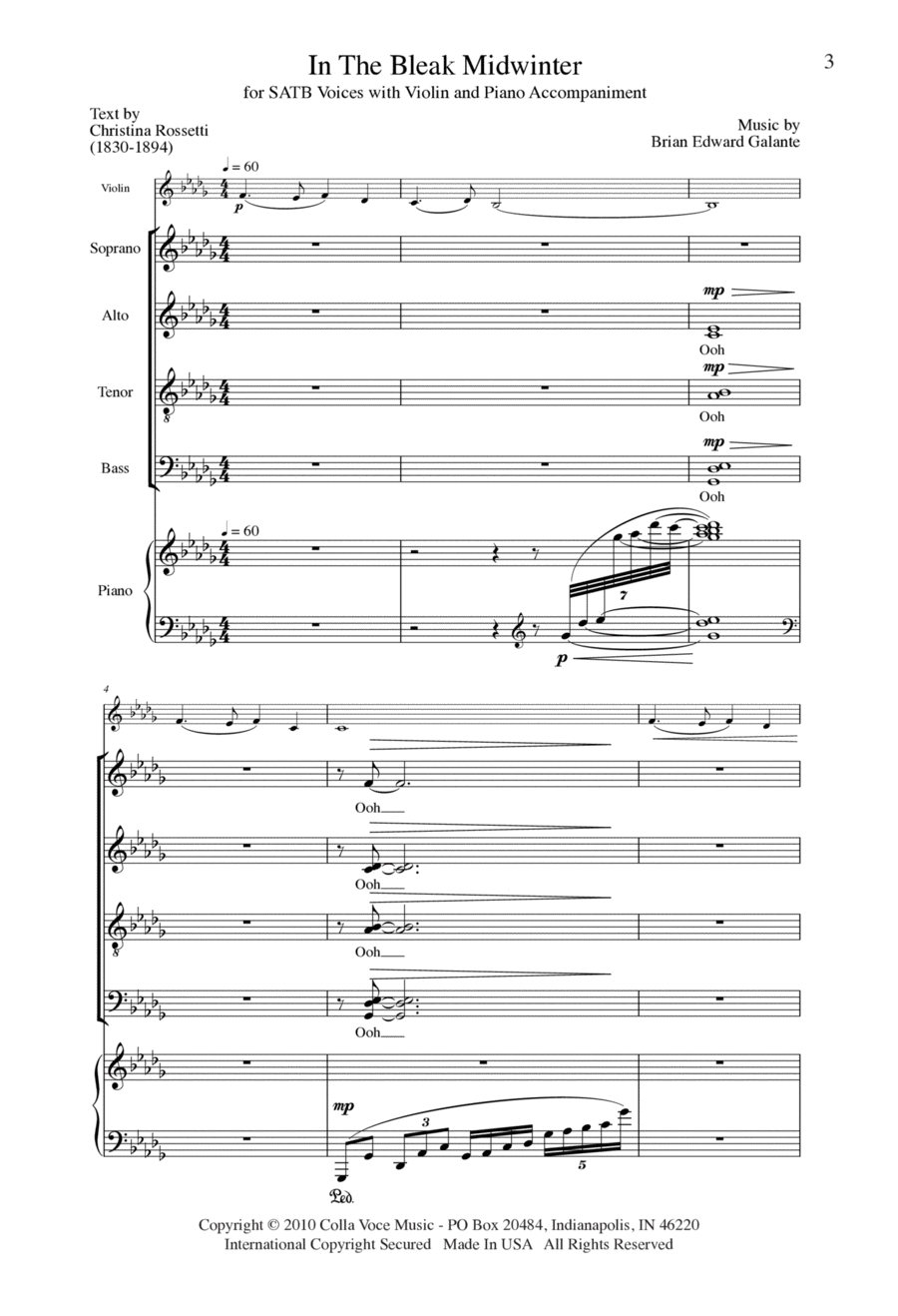 In The Bleak Midwinter In The Bleak Midwinter 4-Part scores gallery preview page 1