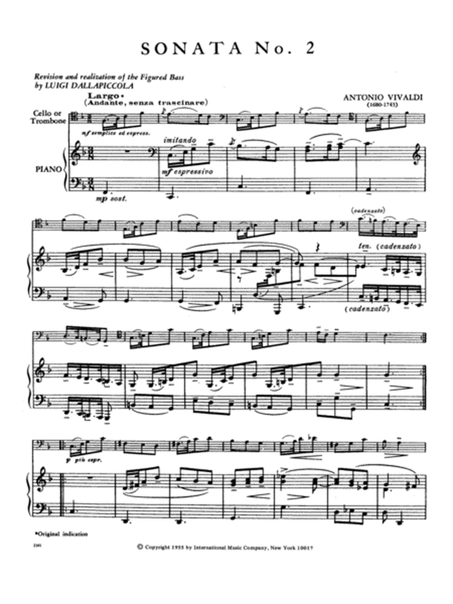 Sonata No. 2 In F Major, Rv 41