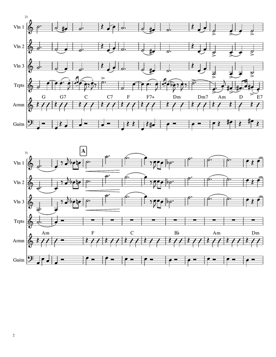 Liebesleid (La Pena del Amor) Small Ensemble scores gallery preview page 2