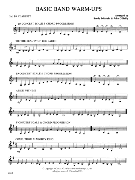 Basic Band Warm-ups: 2nd B-flat Clarinet