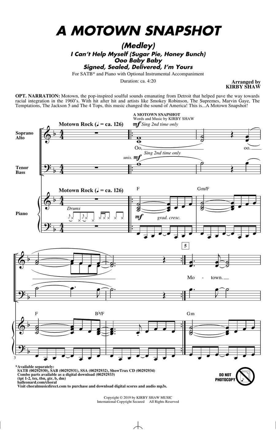 A Motown Snapshot (Medley)